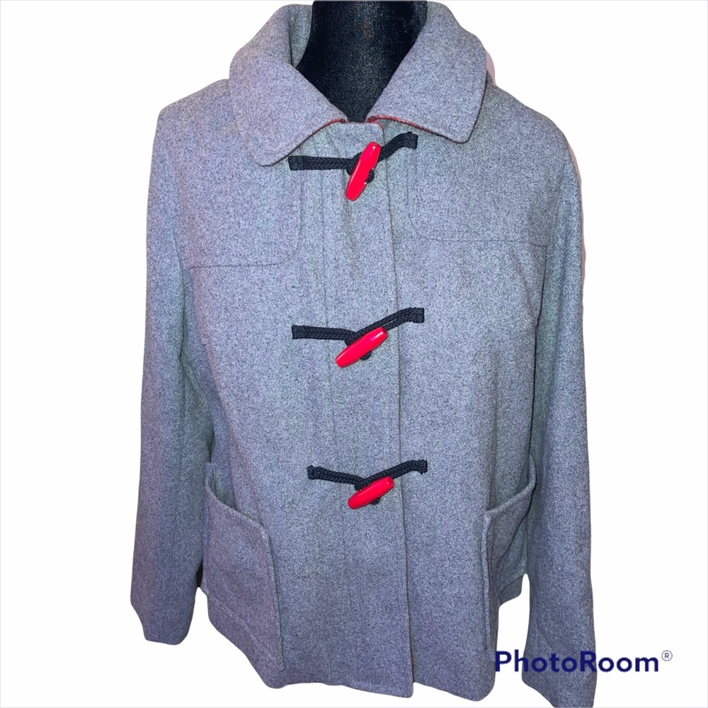 OLD NAVY Hooded wool blend coat